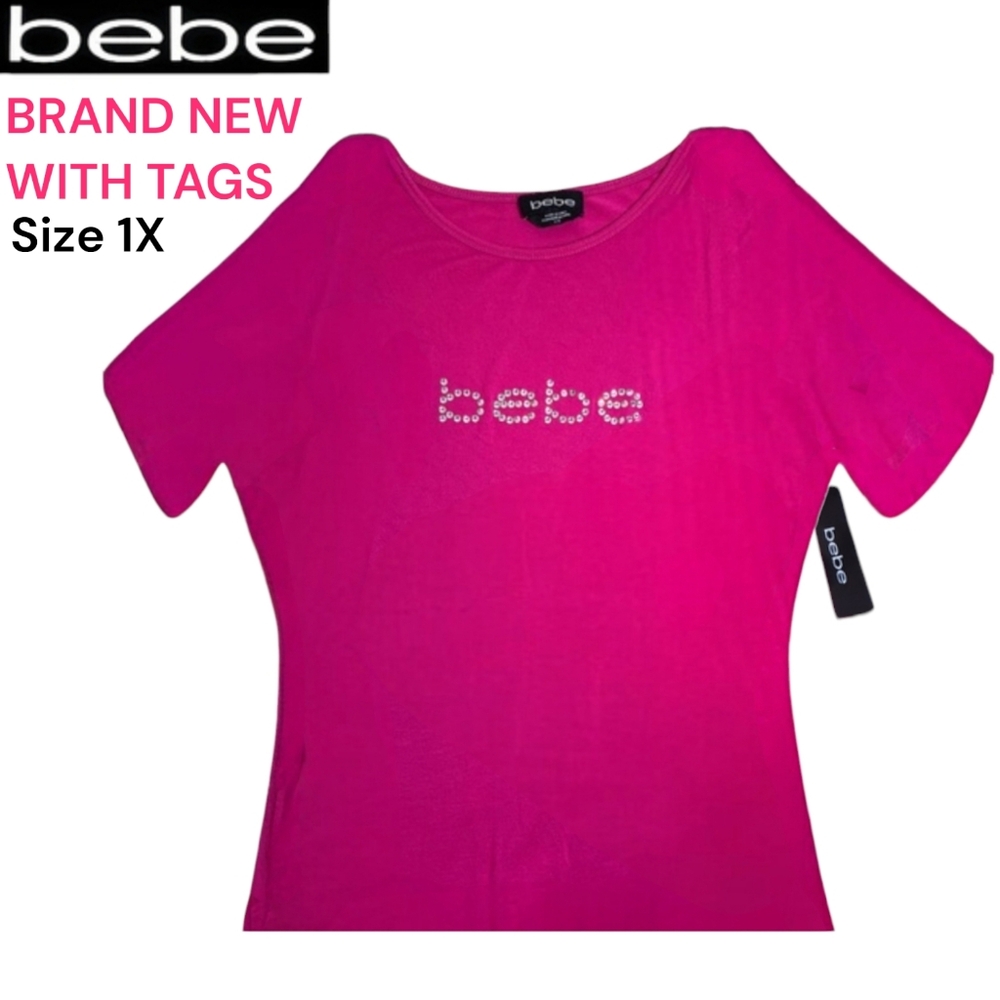 Bebe Pink Short Sleeve Tee BRAND NEW WITH TAGS